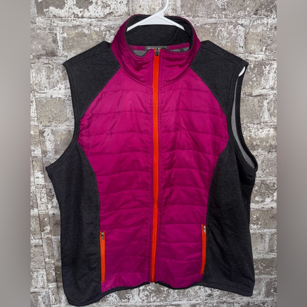 Women's Pink and Black Vest